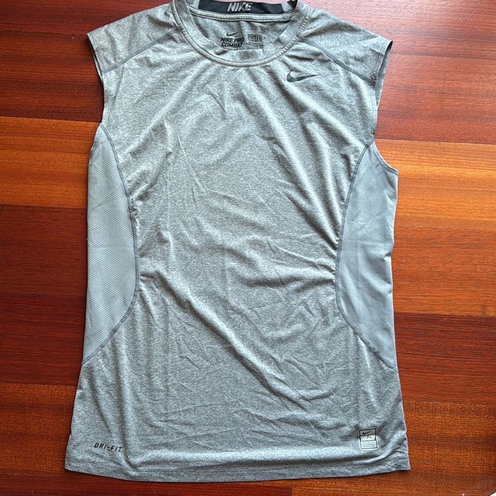Nike Pro Combat Dr Fit Gray Sz Med